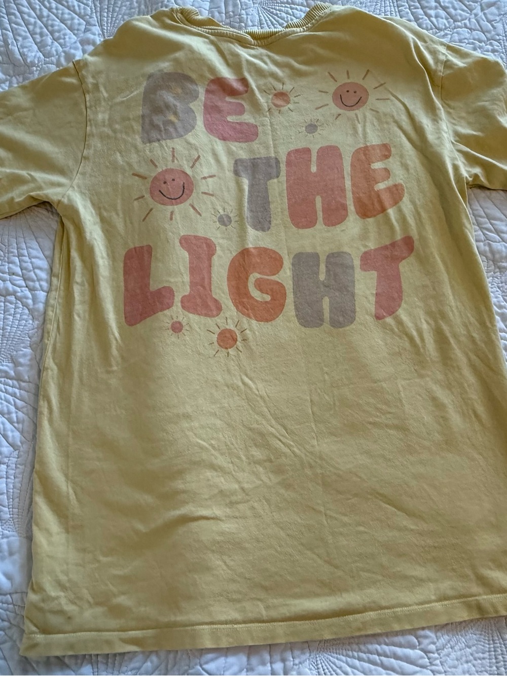 Callie Danielle Yellow "Be The Light" Graphic Tee